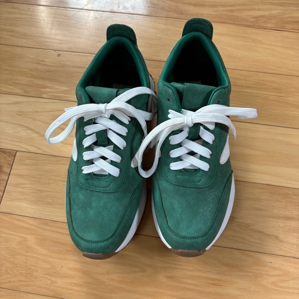Dolce Vita Bynx Sneakers Womens Sz 7.5 Green White Retro Low Top Shoes - Picture 3 of 8